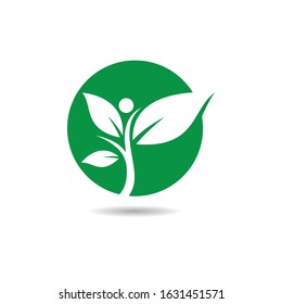 Ecology logo vector icon illustration design