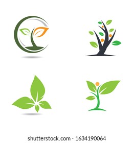Ecology logo vector icon illustration design