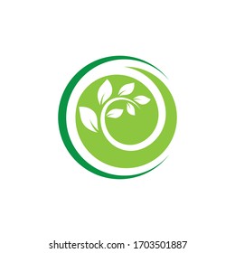 Diseño de ilustraciones de iconos vectoriales del logotipo ecológico