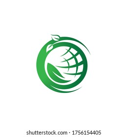 Ecology logo vector icon illustration design