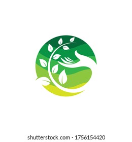 Ecology logo vector icon illustration design