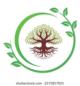 Ecology logo vector on white background