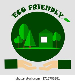 ecology logotype for decoration design. Flat style design. Logo, icon, label. Simple vector. Natural leaf icon.