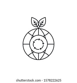 ecology - minimal line web icon. simple vector illustration. concept for infographic, website or app.