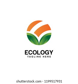 ecology modern logo template