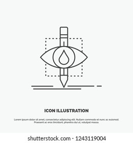 Ecology, monitoring, pollution, research, science Icon. Line vector gray symbol for UI and UX, website or mobile application