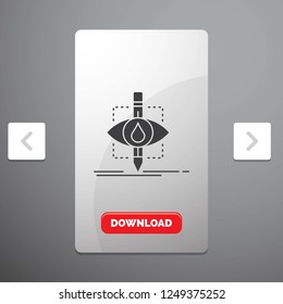 Ecology, monitoring, pollution, research, science Glyph Icon in Carousal Pagination Slider Design & Red Download Button