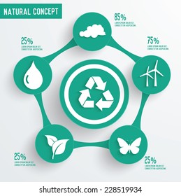 Ecology and natural design,clean vector