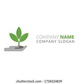 Ecology, natural environment vector logo. Tree, gardening or farming icons
