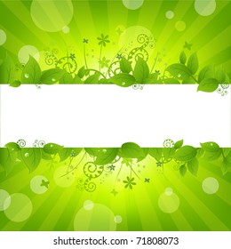 Ecology Nature Background, Vector Illustration