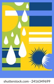 Ecology and nature, eco green life poster, protect environment banner, template. World Environment Day. Save planet Earth concept