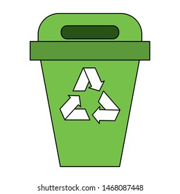 ecology nature environment save, recycle pot cartoon vector illustration graphic design
