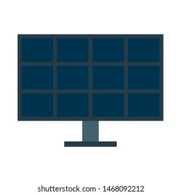 ecology nature environment save solar panels power energy cartoon vector illustration graphic design