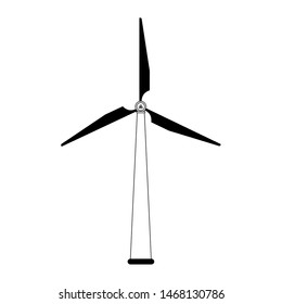 ecology nature environment save, wind turbine nature energy cartoon vector illustration graphic design