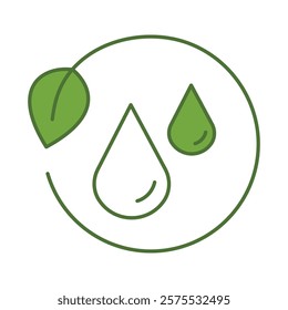 Ecology and Nature Green Icon. Concept of Green Technology, Climate Change, Environmental Sustainability Symbol in Minimal Style. Editable Stroke Vector Illustration Line Icon