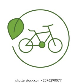 Ecology and Nature Green Icon. Concept of Green Technology, Climate Change, Environmental Sustainability Symbol in Minimal Style. Editable Stroke Vector Illustration Line Icon