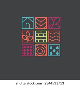 ecology nature house line icon vector illustration