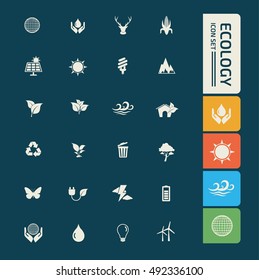 Ecology and nature icon set. vector