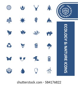 Ecology and nature icon set,clean vector