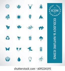 Ecology and nature icon set,clean vector