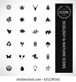 Ecology and nature icon set,clean vector