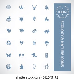 Ecology and nature icon set,clean vector