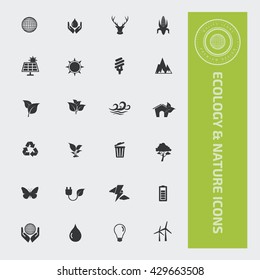 Ecology and nature icon set,vector