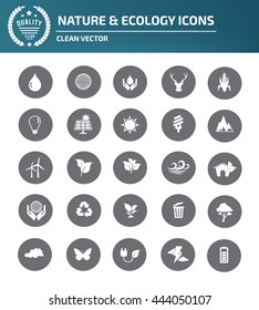 Ecology and nature icon set,vector