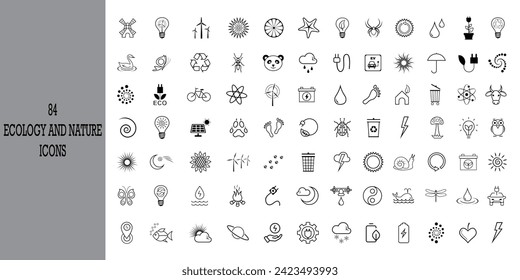 Ecology and nature icons. environmental sign.