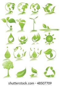   Ecology and nature icons - vector icon set