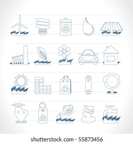Ecology and nature icons - vector icon set