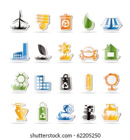 Ecology and nature icons - vector icon set