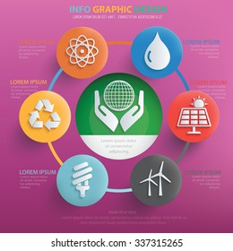 Ecology and nature info graphic design,vector