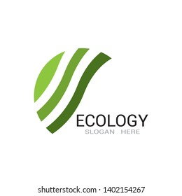 Ecology nature leaf logo vector