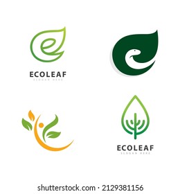 Ecology nature logo element vector 