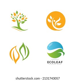 Ecology nature logo element vector 