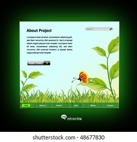 ecology and nature web site design template - vector illustration