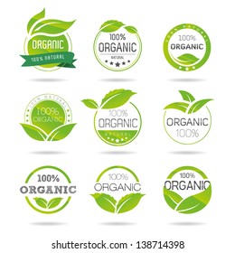 Ecology, organic icon set. Eco-icons