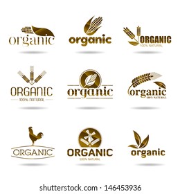 Ecology, organic icon set. Organic-icons