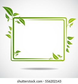 Ecology, organic with leafs 