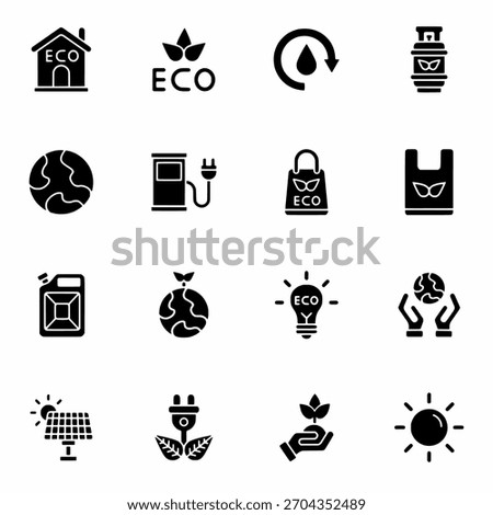 Ecology Outline Icon Set  Environmental Conservation Line Icons Collection
