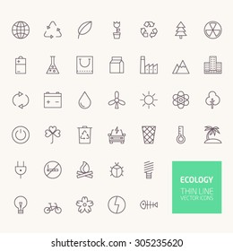 Ecology Outline Icons for web and mobile apps