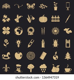 Ecology painting icons set. Simple style of 36 ecology painting vector icons for web for any design