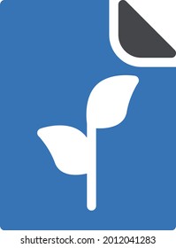 Ecology paper vector glyph colour icon
