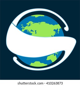 Ecology. Place for some text. Vector.