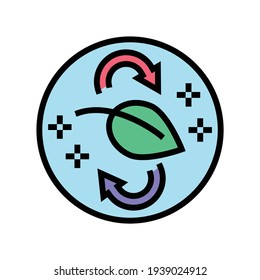 ecology planet color icon vector. ecology planet sign. isolated symbol illustration