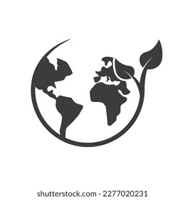 Ecology Planet Earth Isolated Vector Icon