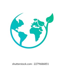 Ecology Planet Earth Isolated Vector Icon