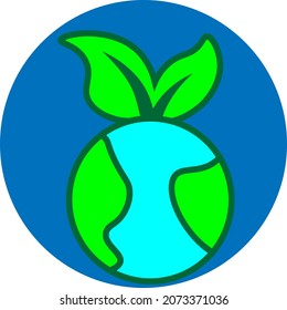 Ecology planet, illustration, vector, on a white background.