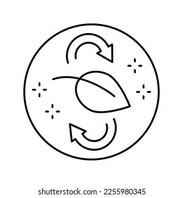 vector de icono de línea del planeta ecológico. signo del planeta ecológico. símbolo de contorno aislado ilustración negra